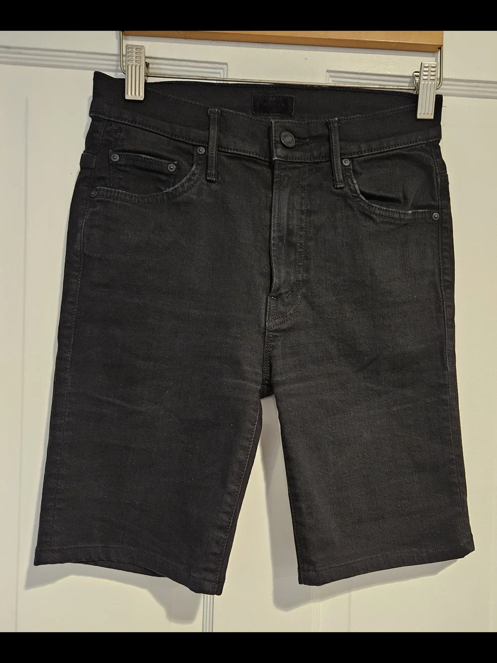 MOTHER Black Denim Jean Shorts